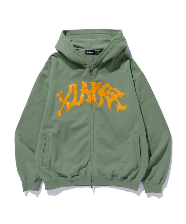 XLARGE �������ȥ�顼�� DISTORTED LOGO ZIP UP HOODED SWEATSHIRT