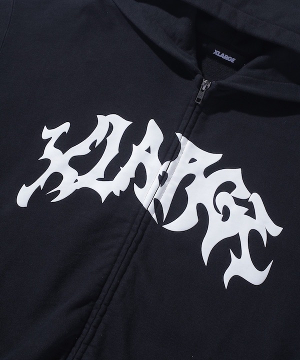 XLARGE �������ȥ�顼�� DISTORTED LOGO ZIP UP HOODED SWEATSHIRT