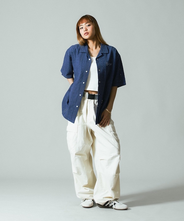 XLARGE �������ȥ�顼�� S/S LACE SHIRT