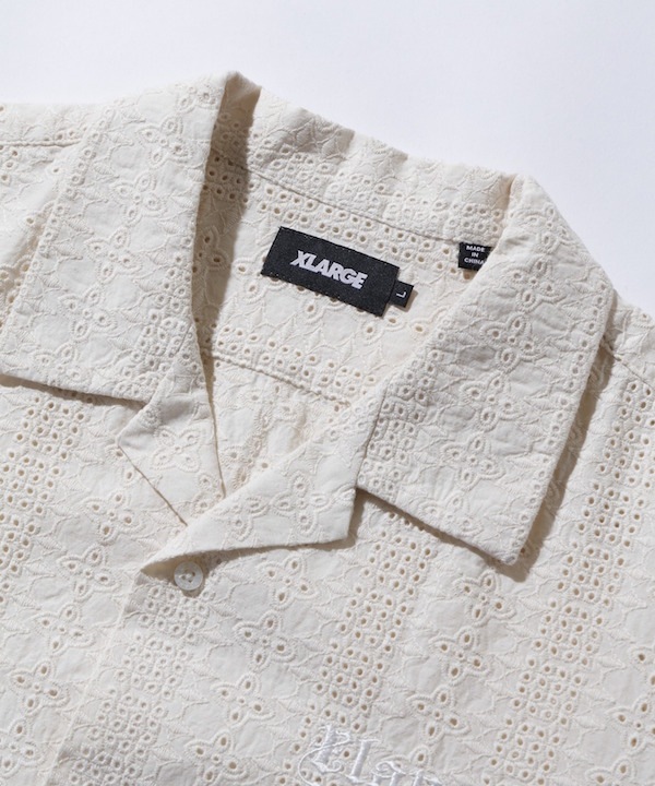 XLARGE �������ȥ�顼�� S/S LACE SHIRT