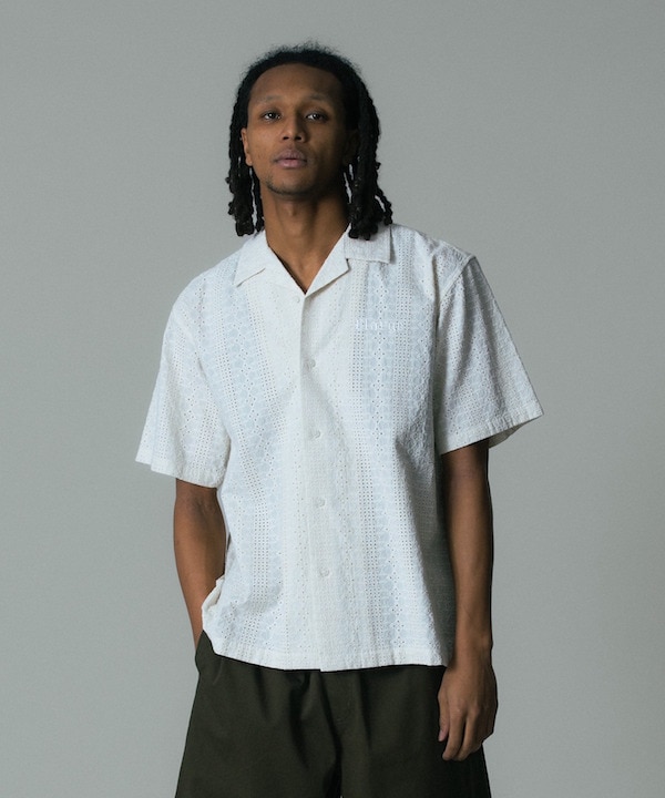 XLARGE �������ȥ�顼�� S/S LACE SHIRT