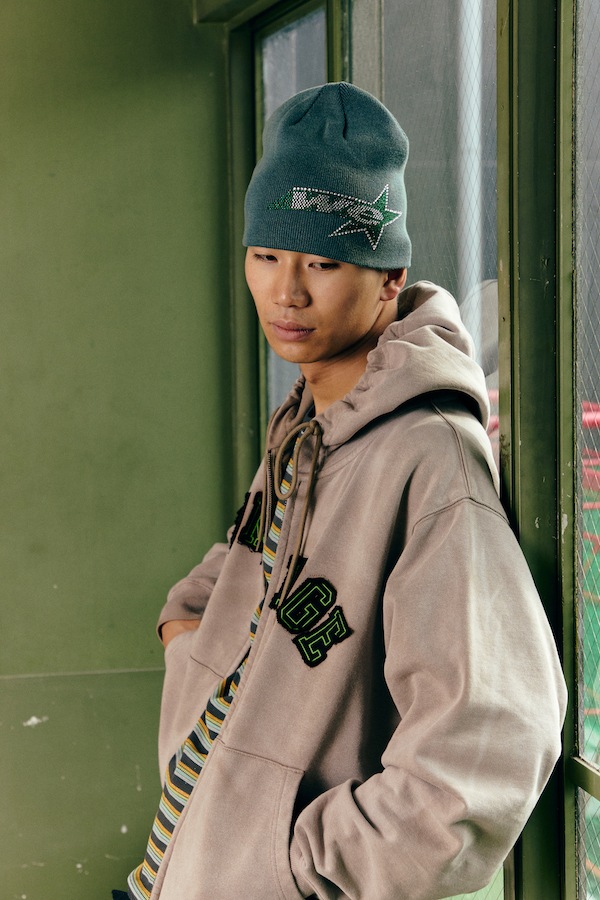 WOKE EDGE �����������å� Rhinestone We Star Logo Beanie