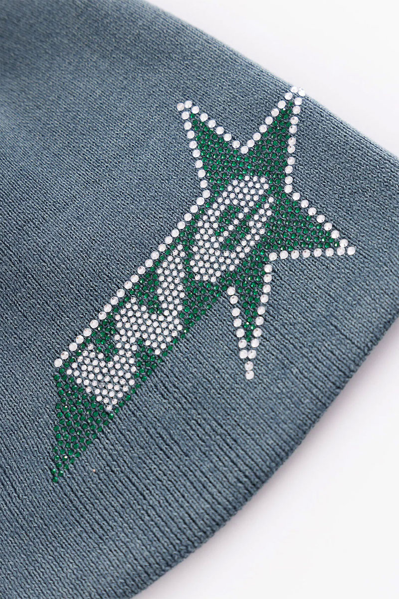 WOKE EDGE �����������å� Rhinestone We Star Logo Beanie
