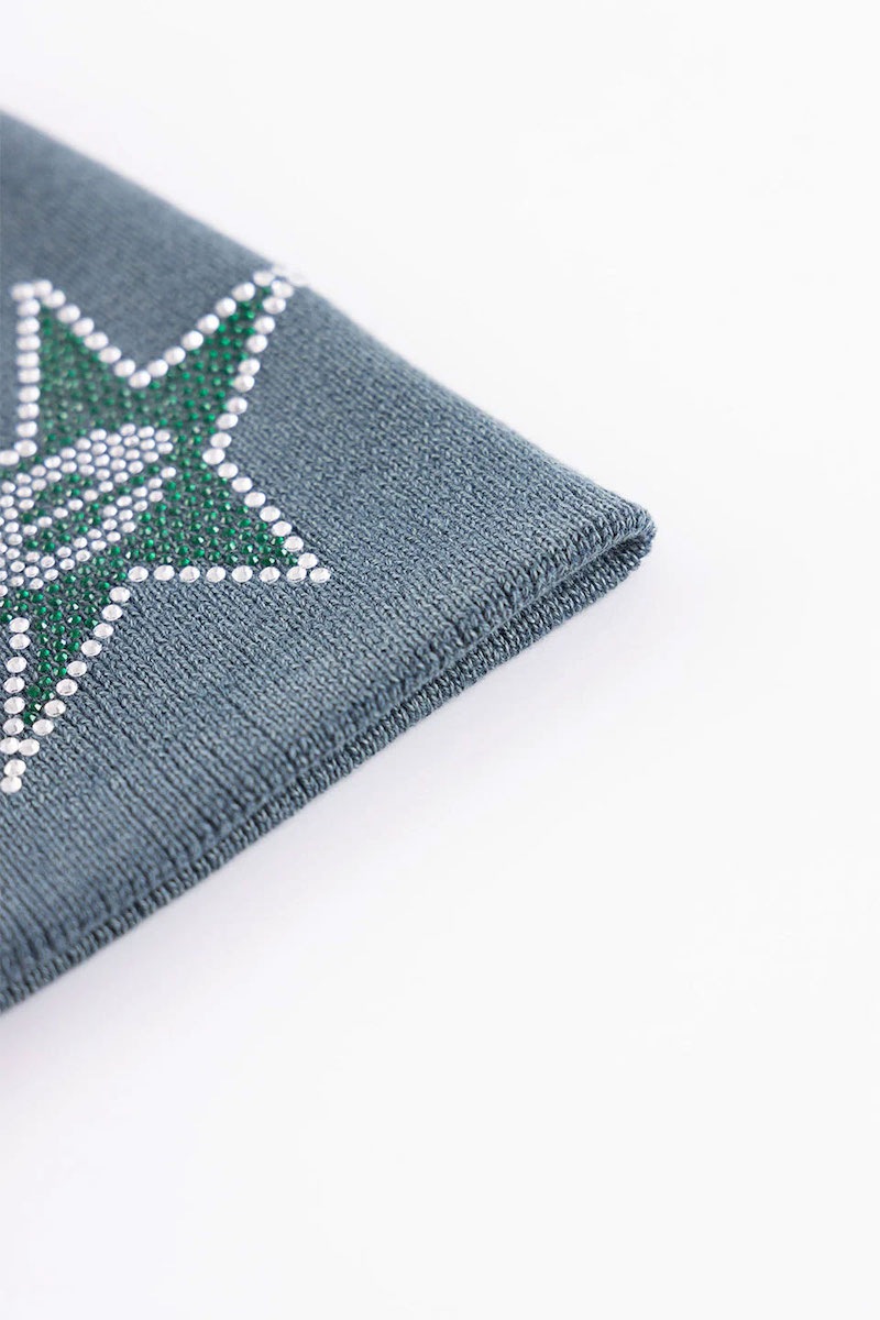 WOKE EDGE �����������å� Rhinestone We Star Logo Beanie
