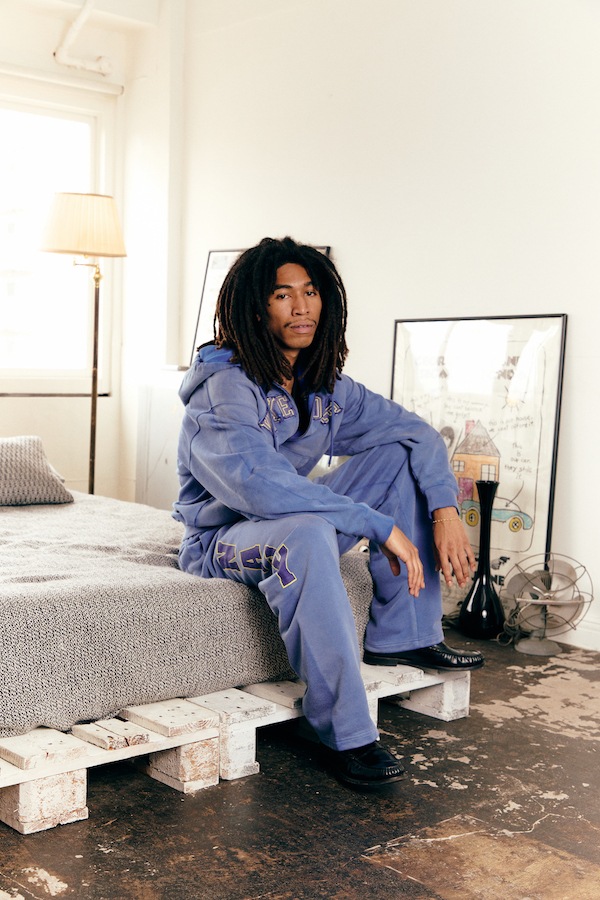 WOKE EDGE �����������å� Faded Navy Sweat Pants