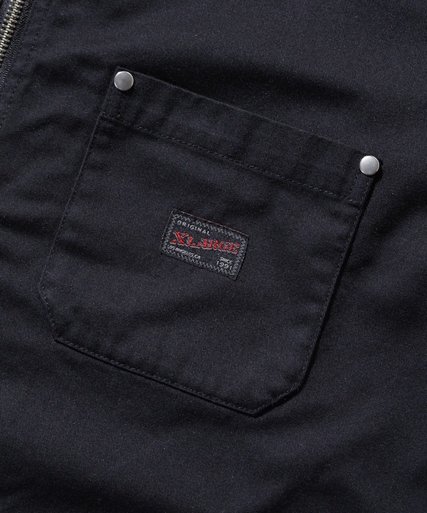 XLARGE �������ȥ�顼�� ZIP UP S/S WORK SHIRT