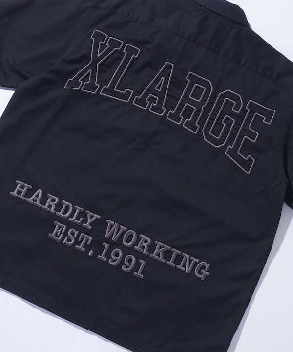 XLARGE �������ȥ�顼�� ZIP UP S/S WORK SHIRT