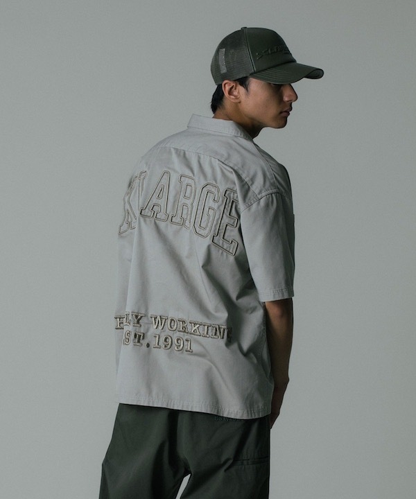 XLARGE �������ȥ�顼�� ZIP UP S/S WORK SHIRT