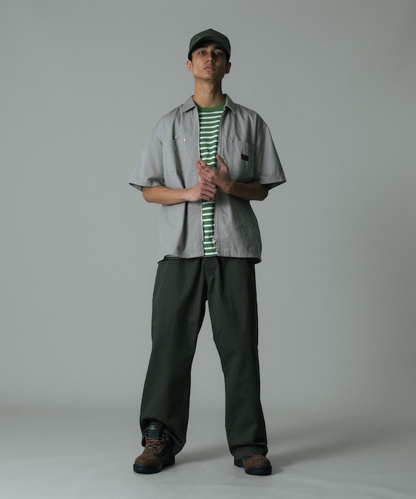 XLARGE �������ȥ�顼�� ZIP UP S/S WORK SHIRT