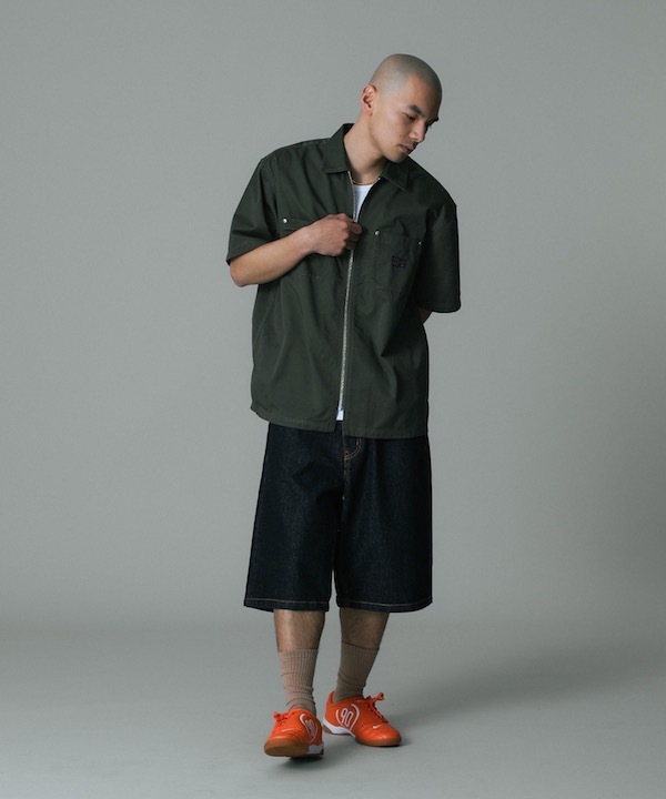 XLARGE �������ȥ�顼�� ZIP UP S/S WORK SHIRT