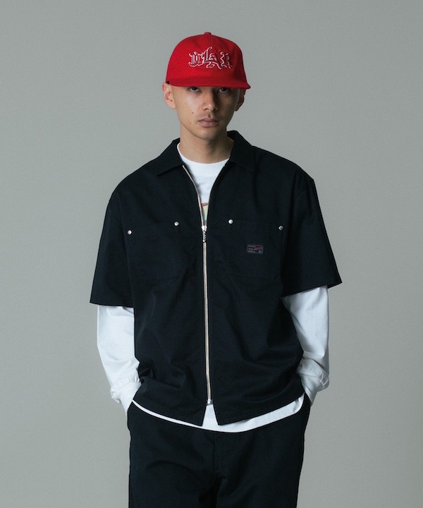 XLARGE �������ȥ�顼�� ZIP UP S/S WORK SHIRT