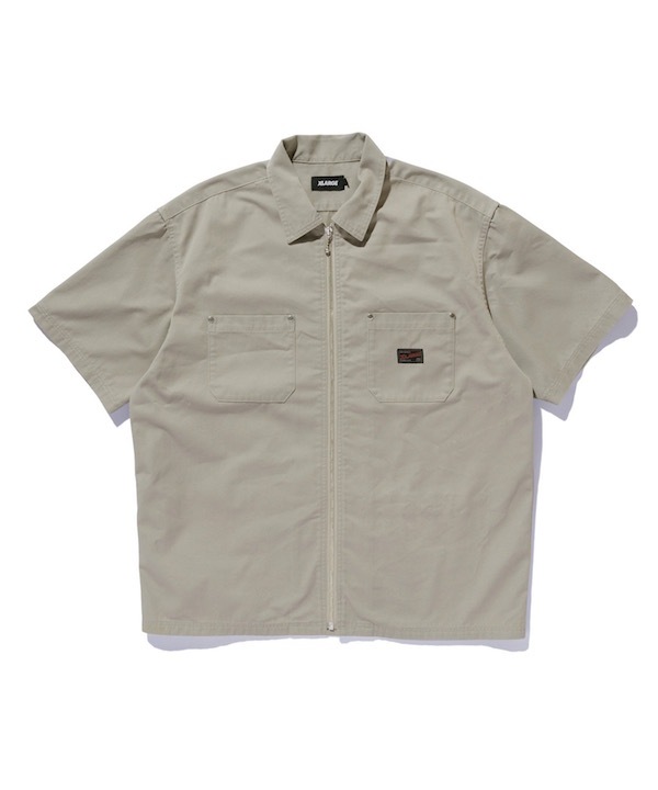 XLARGE �������ȥ�顼�� ZIP UP S/S WORK SHIRT