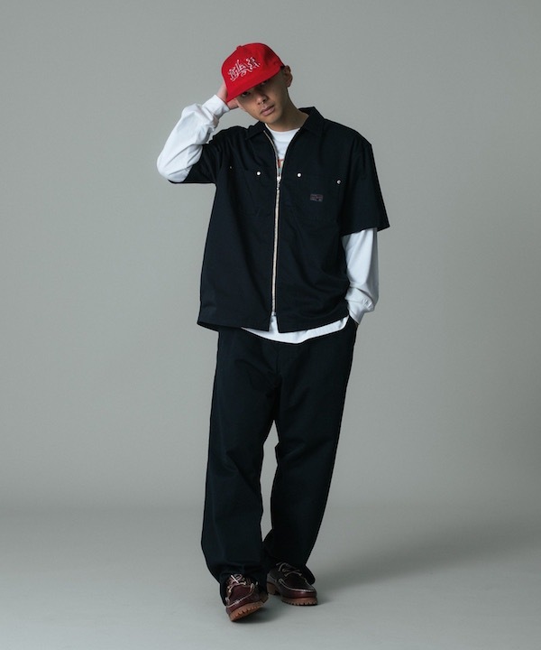 XLARGE �������ȥ�顼�� ZIP UP S/S WORK SHIRT