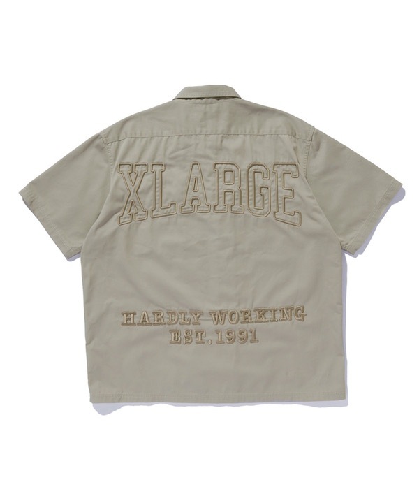 XLARGE �������ȥ�顼�� ZIP UP S/S WORK SHIRT