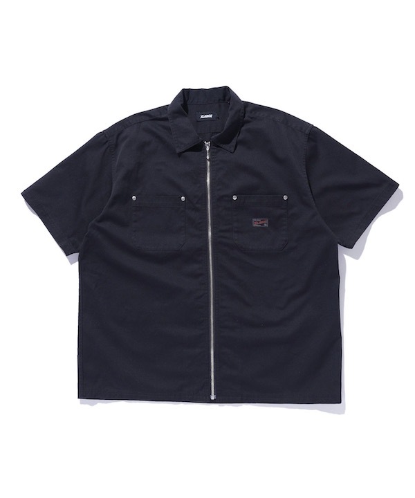 XLARGE �������ȥ�顼�� ZIP UP S/S WORK SHIRT