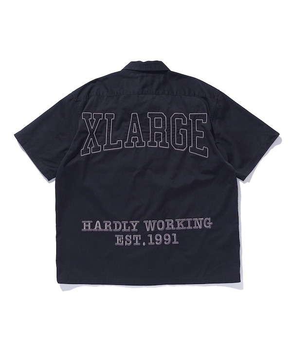 XLARGE �������ȥ�顼�� ZIP UP S/S WORK SHIRT