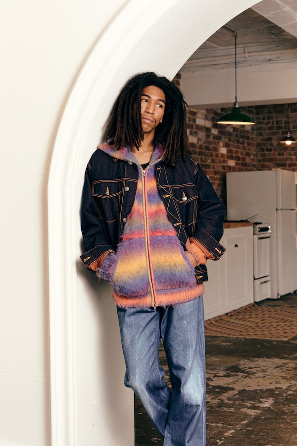 WOKE EDGE �����������å� Candy Weave Denim Jacket
