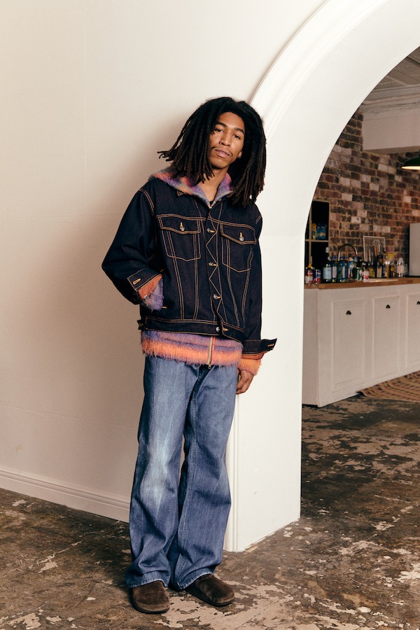 WOKE EDGE �����������å� Candy Weave Denim Jacket