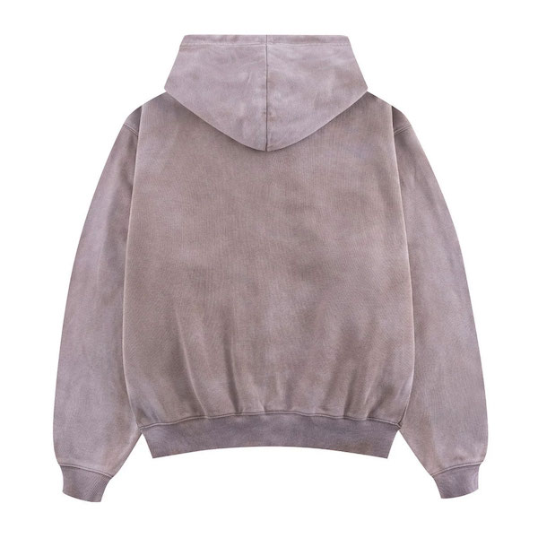 WOKE EDGE �����������å� Faded Embroidery Zip Up Hoodie