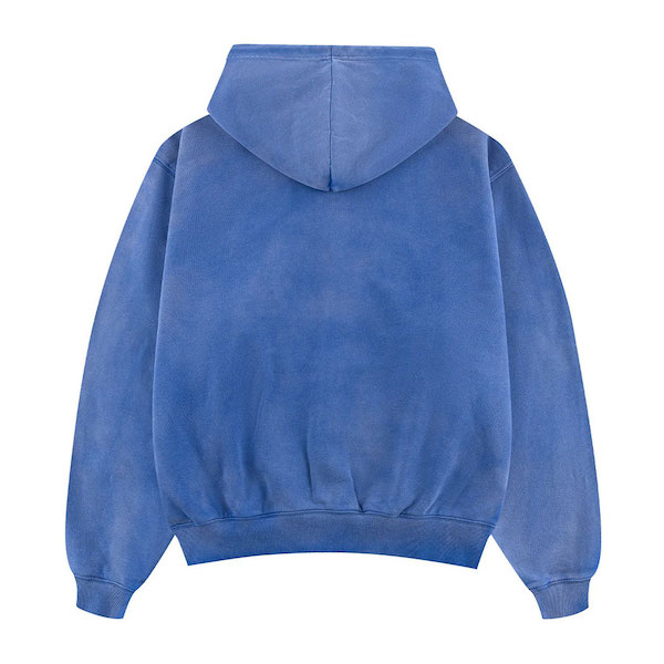 WOKE EDGE �����������å� Faded Embroidery Zip Up Hoodie