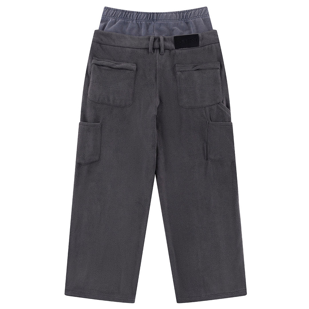 WOKE EDGE �����������å� Washed Fleece Layered Pants