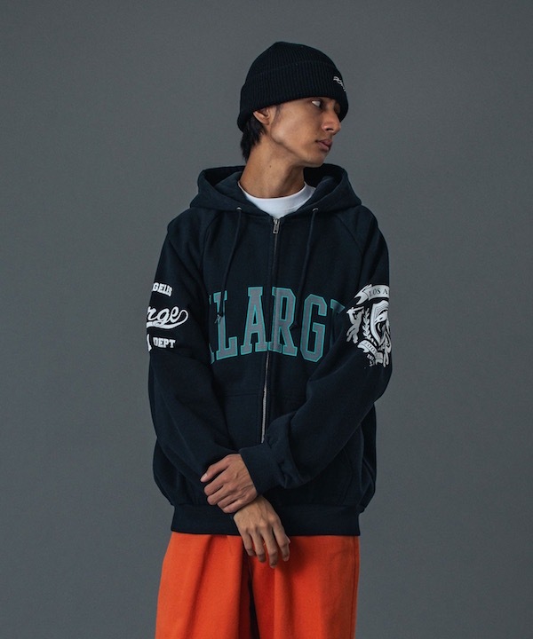 XLARGE �������ȥ�顼�� RAGLAN ZIP UP HOODED SWEATSHIRT