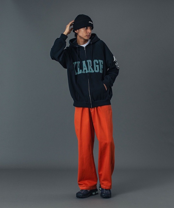 XLARGE �������ȥ�顼�� RAGLAN ZIP UP HOODED SWEATSHIRT