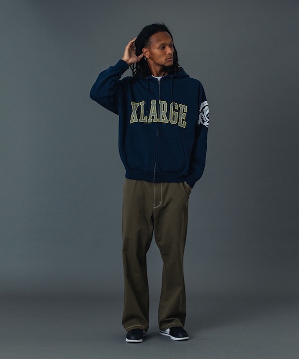 XLARGE �������ȥ�顼�� RAGLAN ZIP UP HOODED SWEATSHIRT