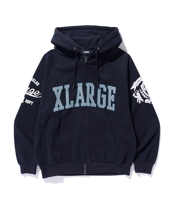 XLARGE �������ȥ�顼�� RAGLAN ZIP UP HOODED SWEATSHIRT
