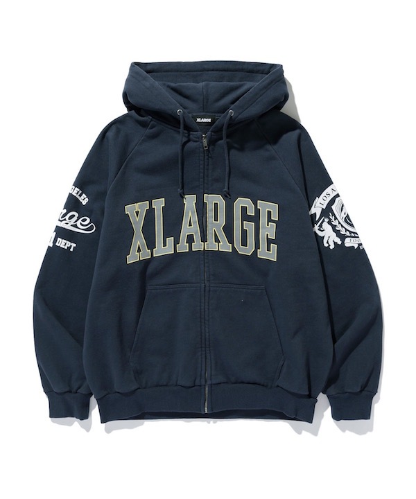 XLARGE �������ȥ�顼�� RAGLAN ZIP UP HOODED SWEATSHIRT