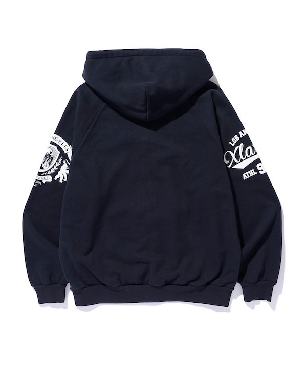 XLARGE �������ȥ�顼�� RAGLAN ZIP UP HOODED SWEATSHIRT
