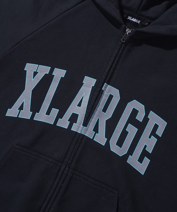 XLARGE �������ȥ�顼�� RAGLAN ZIP UP HOODED SWEATSHIRT
