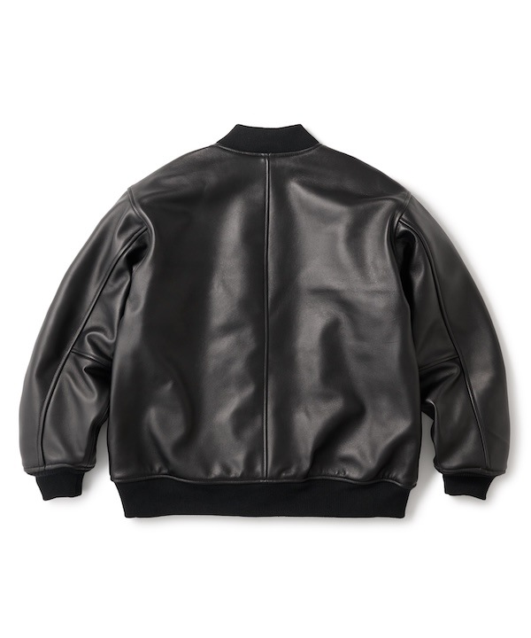 FTC ���եƥ������� LEATHER ZIP VARSITY JACKET