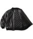 FTC ���եƥ������� LEATHER ZIP VARSITY JACKET