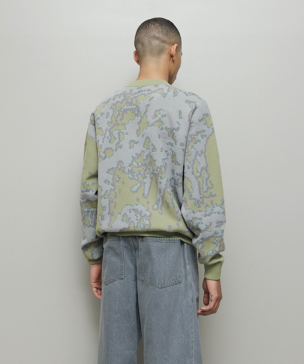 BAL �Х� JACQUARD PATTERN CREWNECK SWEATER