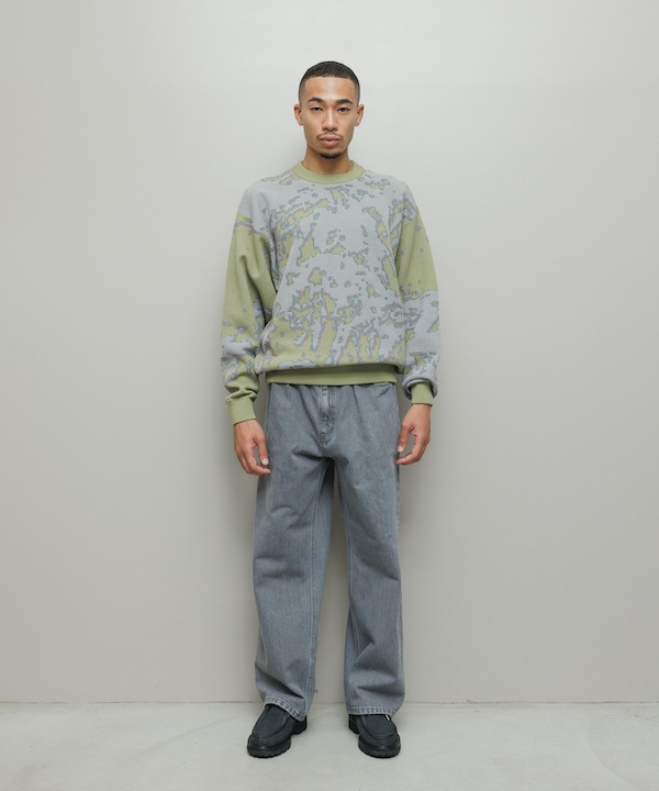 BAL �Х� JACQUARD PATTERN CREWNECK SWEATER