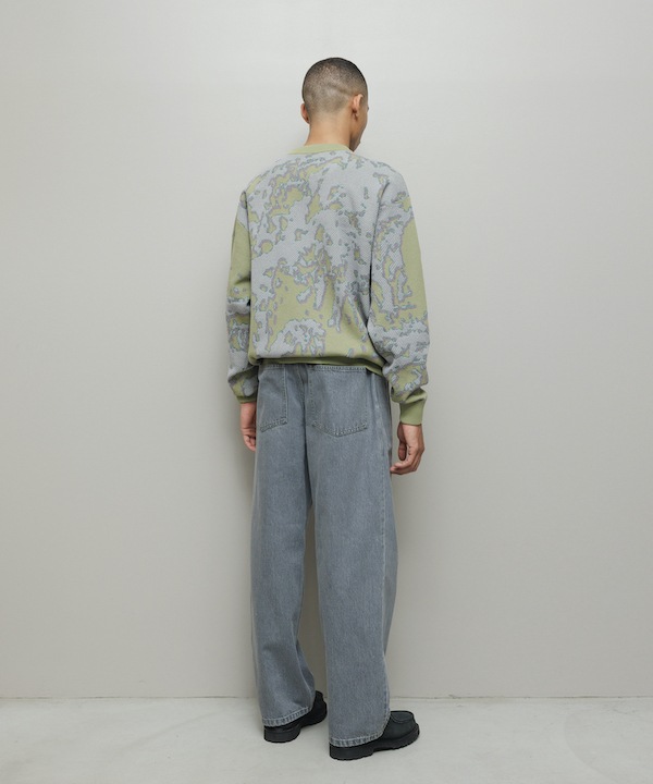 BAL �Х� JACQUARD PATTERN CREWNECK SWEATER