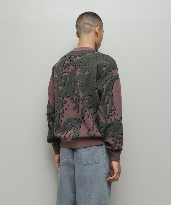 BAL �Х� JACQUARD PATTERN CREWNECK SWEATER