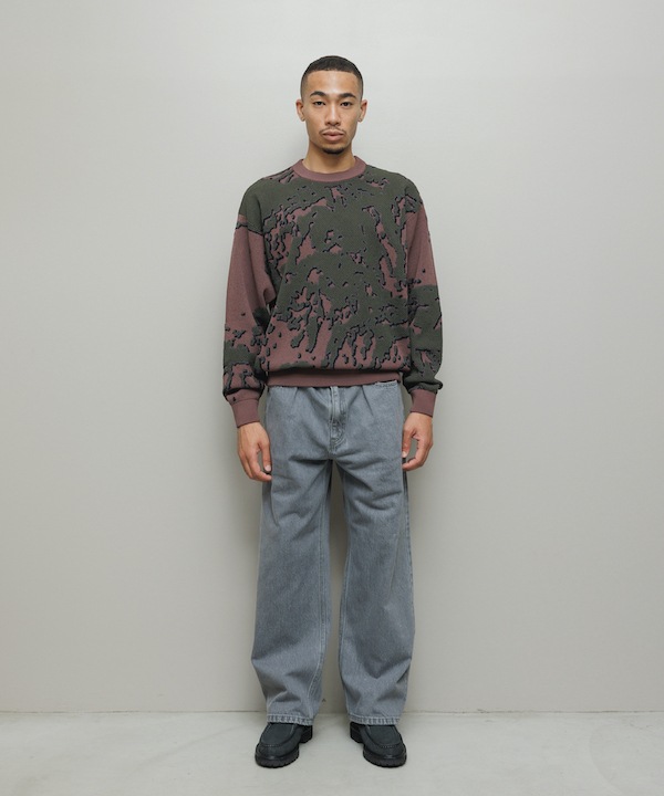 BAL �Х� JACQUARD PATTERN CREWNECK SWEATER