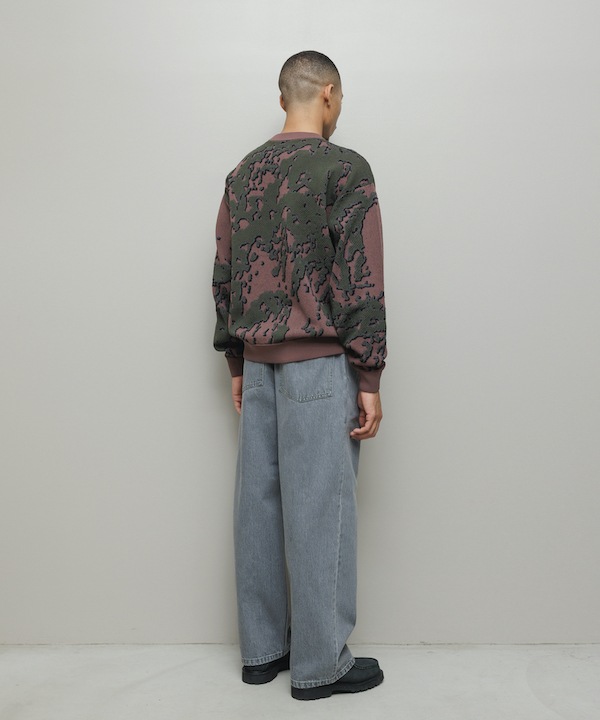 BAL �Х� JACQUARD PATTERN CREWNECK SWEATER