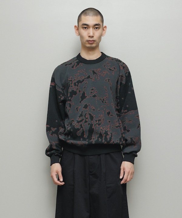 BAL �Х� JACQUARD PATTERN CREWNECK SWEATER