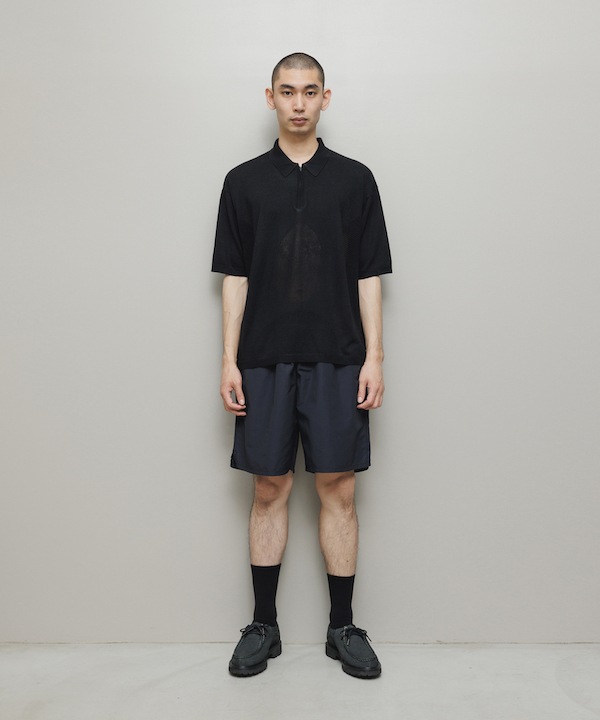 BAL �Х� VENTILATION MESH KNIT ZIP POLO SS
