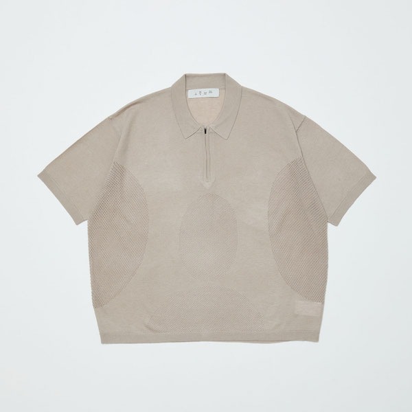 BAL �Х� VENTILATION MESH KNIT ZIP POLO SS