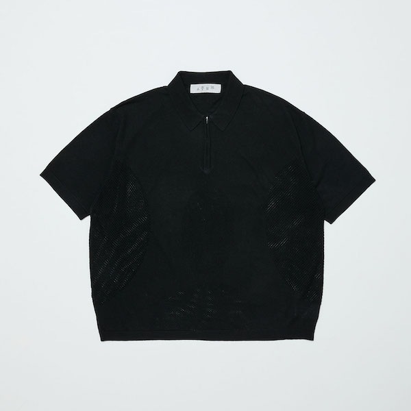 BAL �Х� VENTILATION MESH KNIT ZIP POLO SS