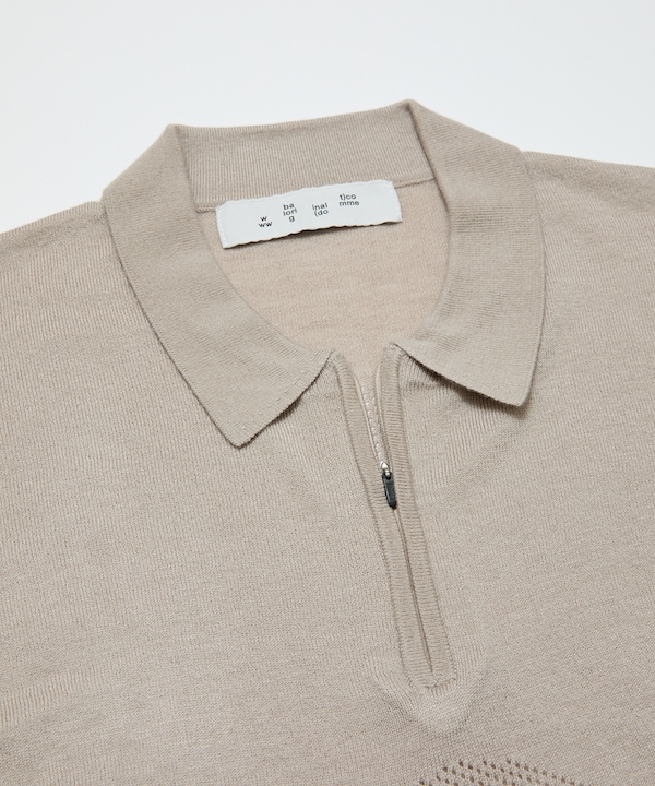 BAL �Х� VENTILATION MESH KNIT ZIP POLO SS