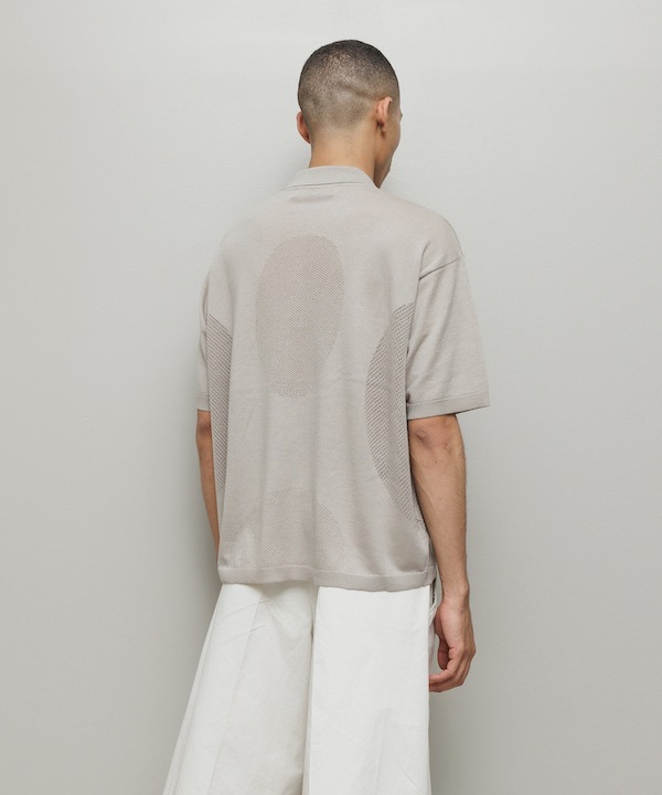 BAL �Х� VENTILATION MESH KNIT ZIP POLO SS