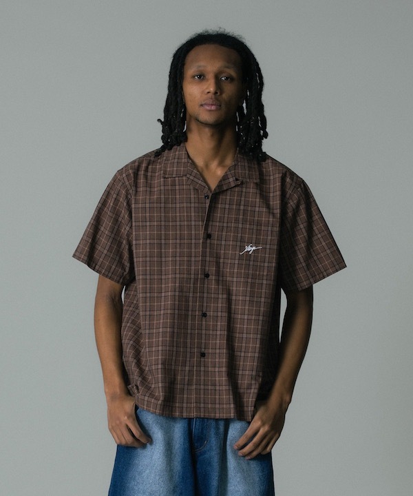 XLARGE �������ȥ�顼�� MELANGE PLAID S/S SHIRT