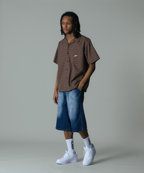 XLARGE �������ȥ�顼�� MELANGE PLAID S/S SHIRT