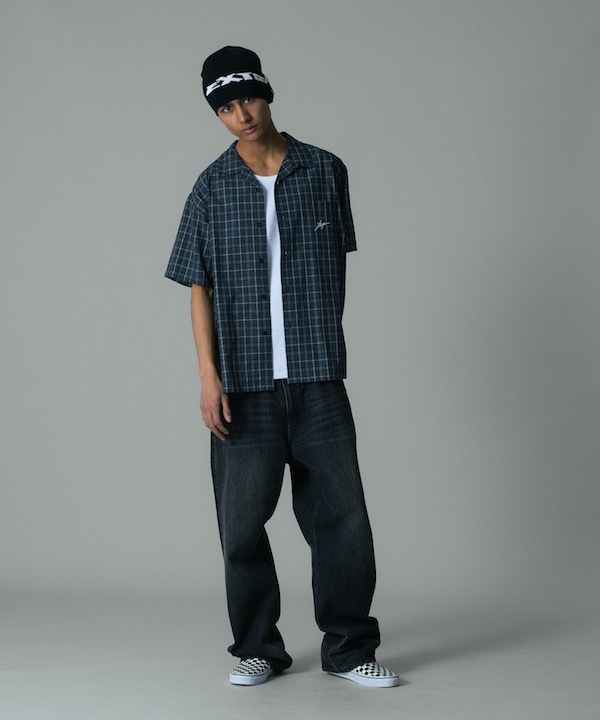 XLARGE �������ȥ�顼�� MELANGE PLAID S/S SHIRT