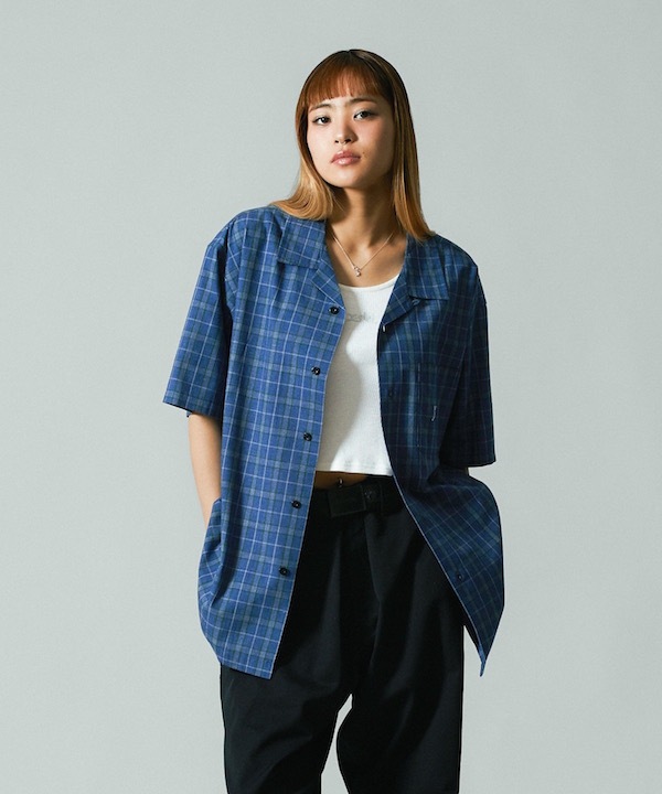 XLARGE �������ȥ�顼�� MELANGE PLAID S/S SHIRT